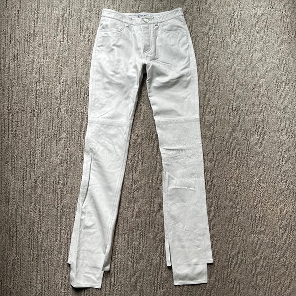THE ATTICO Incredible Slimming Luxe White Leather Pants Sz 38 - Picture 1 of 9